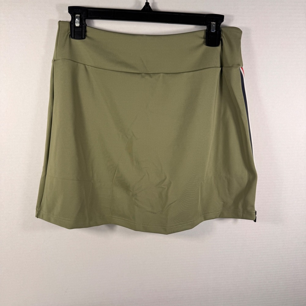 Mazel Women's XL Olive Green Golf Tennis Skort Built In Shorts Side Zip NWT